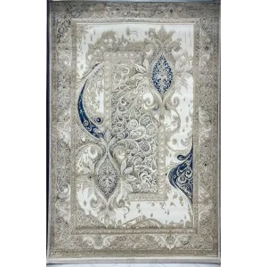سجاد نيو بوهيمي تركي كاشان ثري دي 8339B سماوي مقاس 80*150