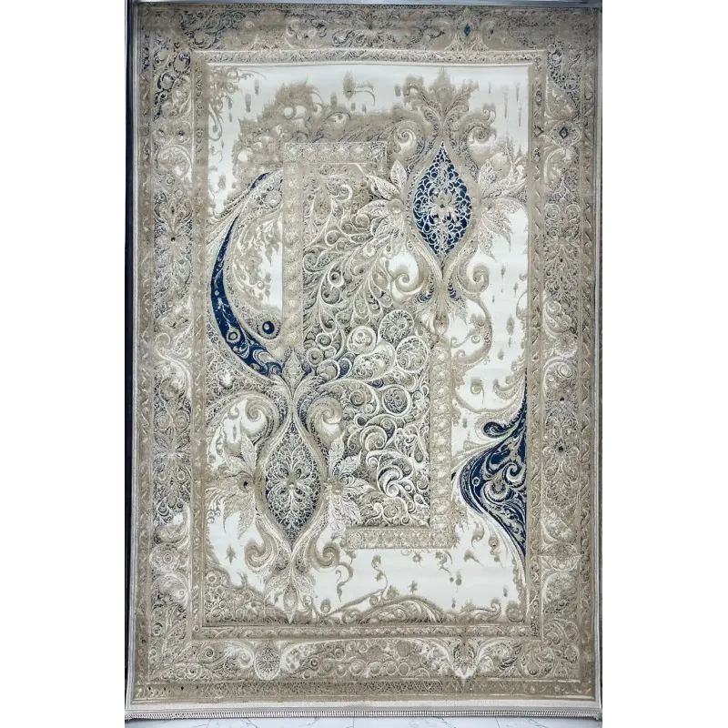 سجاد نيو بوهيمي تركي كاشان ثري دي 8339B سماوي مقاس 80*150