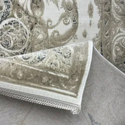 سجاد نيو بوهيمي تركي كاشان ثري دي 8339B سماوي مقاس 80*150