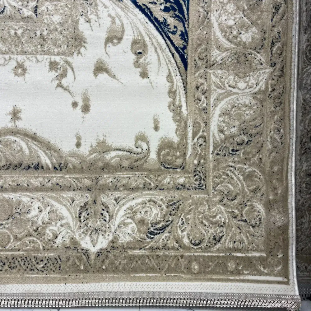 سجاد نيو بوهيمي تركي كاشان ثري دي 8339B سماوي مقاس 80*150