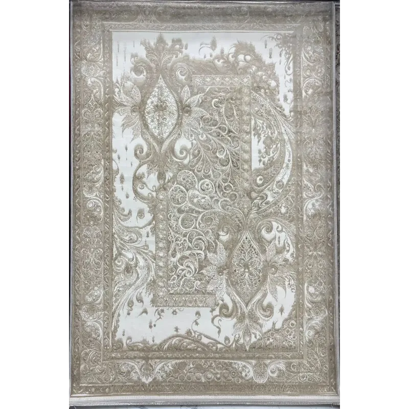 سجاد نيو بوهيمي تركي كاشان ثري دي 8339B كريم مقاس 300*400