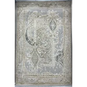 سجاد نيو بوهيمي تركي كاشان ثري دي 8339B رصاصي مقاس 80*150