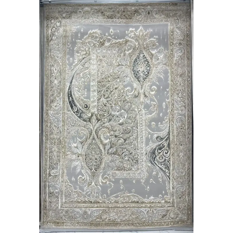 سجاد نيو بوهيمي تركي كاشان ثري دي 8339B رصاصي مقاس 80*150