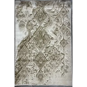 سجاد نيو بوهيمي تركي كاشان ثري دي 8555A بيج مقاس 80*150