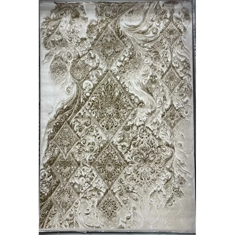 سجاد نيو بوهيمي تركي كاشان ثري دي 8555A بيج مقاس 80*150