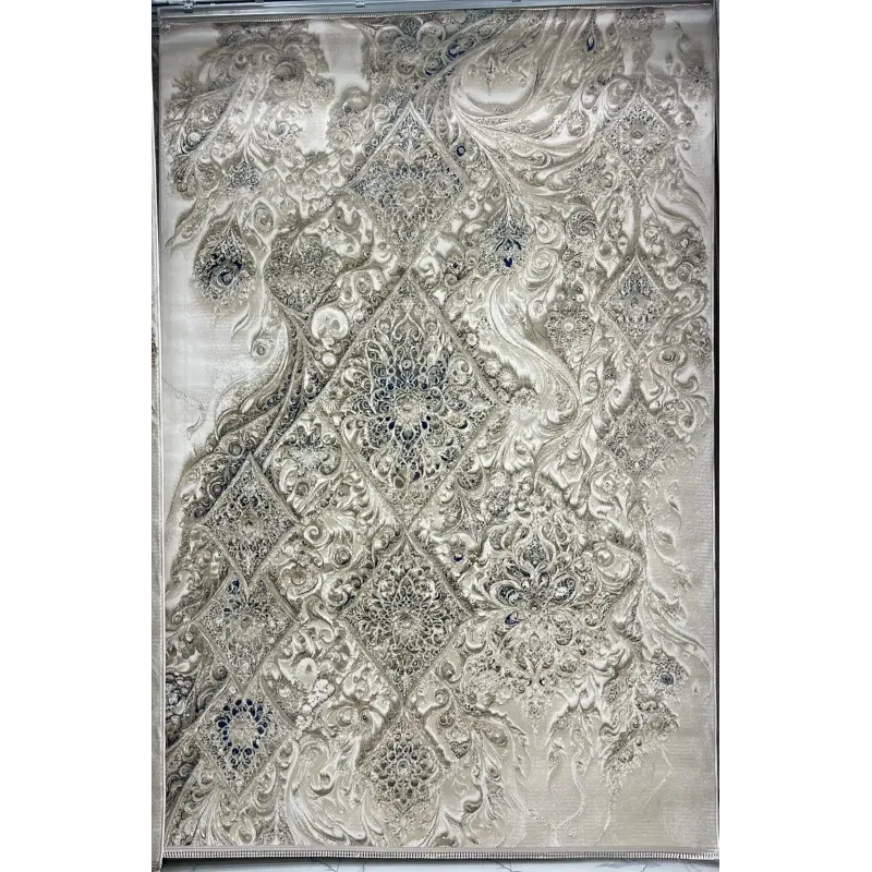 سجاد نيو بوهيمي تركي كاشان ثري دي 8555A سماوي مقاس 300*400
