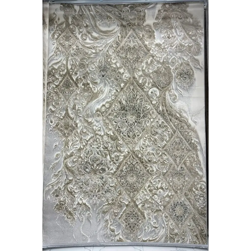 سجاد نيو بوهيمي تركي كاشان ثري دي 8555A رصاصي مقاس 300*400