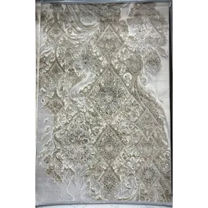 سجاد نيو بوهيمي تركي كاشان ثري دي 8555A رصاصي مقاس 300*400