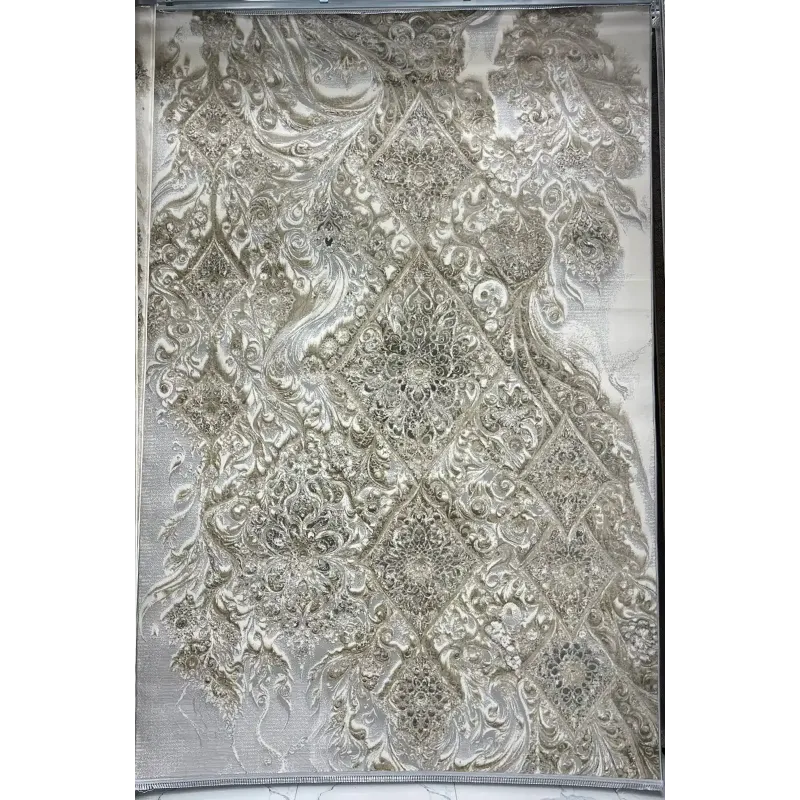 سجاد نيو بوهيمي تركي كاشان ثري دي 8555A رصاصي مقاس 300*400