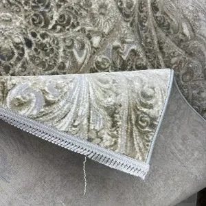 سجاد نيو بوهيمي تركي كاشان ثري دي 8555A رصاصي مقاس 300*400
