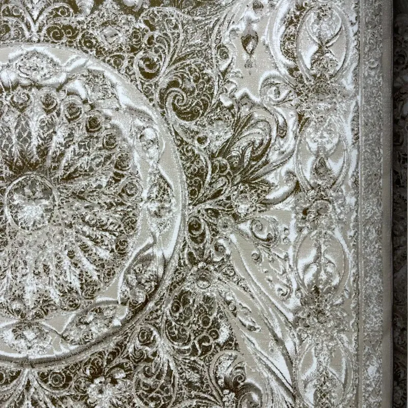 سجاد نيو بوهيمي تركي كاشان ثري دي 8556A بيج مقاس 80*150