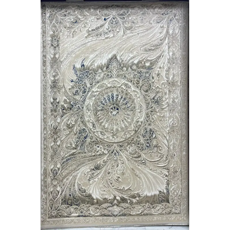 سجاد نيو بوهيمي تركي كاشان ثري دي 8556A سماوي مقاس 80*150