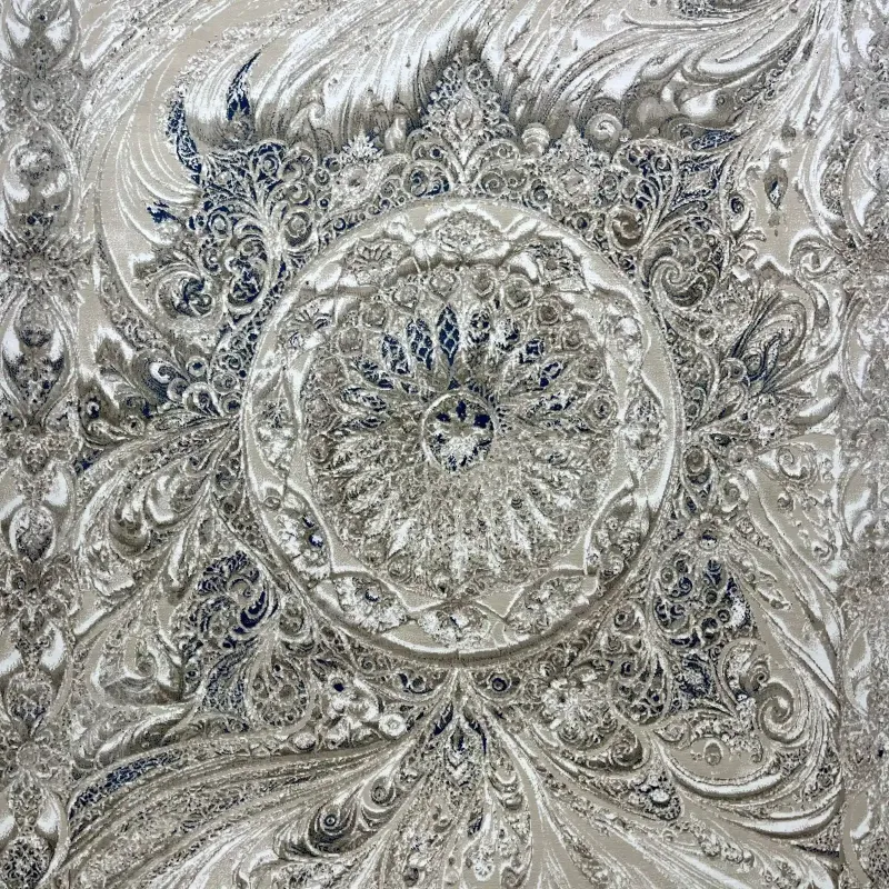 سجاد نيو بوهيمي تركي كاشان ثري دي 8556A سماوي مقاس 250*350
