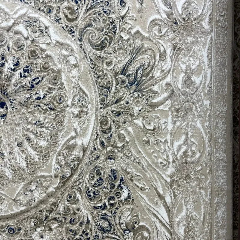 سجاد نيو بوهيمي تركي كاشان ثري دي 8556A سماوي مقاس 250*350