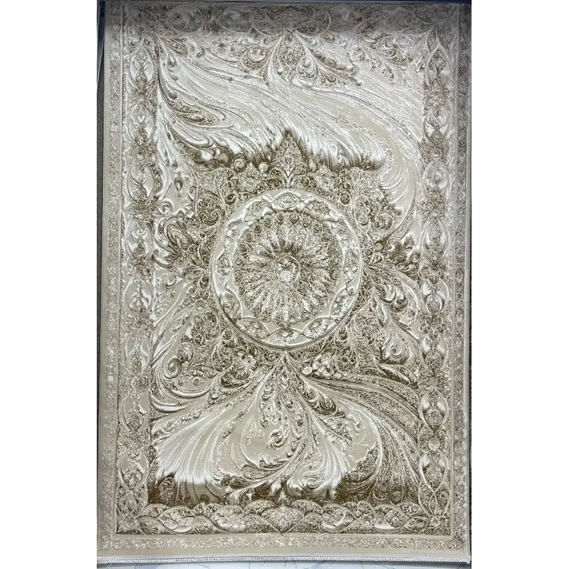 سجاد نيو بوهيمي تركي كاشان ثري دي 8556A كريم مقاس 300*400