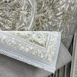 سجاد نيو بوهيمي تركي كاشان ثري دي 8556A رصاصي مقاس 150*220
