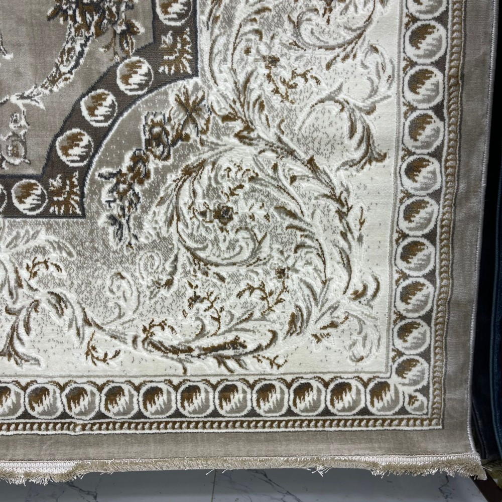 سجاد تركي تبريز كلاسيك سميك 43450F بيج مقاس 400*600