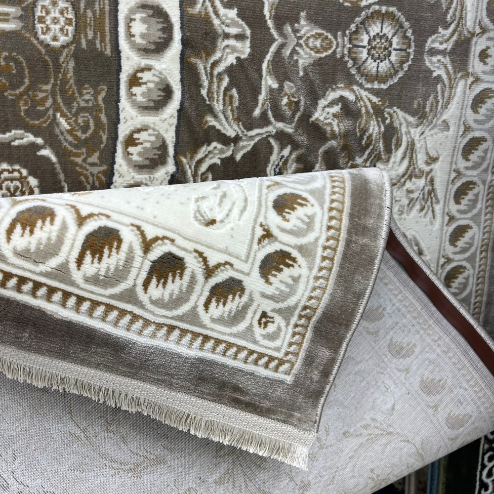 سجاد تركي تبريز كلاسيك سميك 43450F فيزون مقاس 500*700