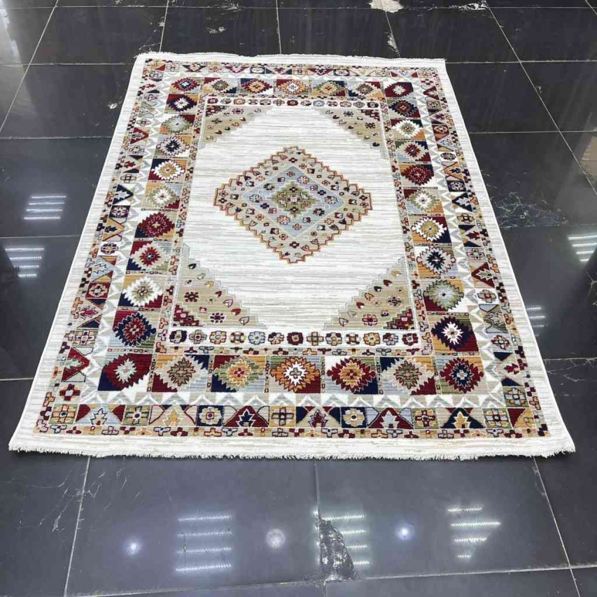 سجاد تركي بوهيمي A1588A بيج كريم مقاس 100*300 سجاد تركي بوهيمي A1588A بيج كريم مقاس 100*300