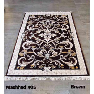 سجاد تركي فرنسي ملكي مشهد 405 بني مقاس 100*400