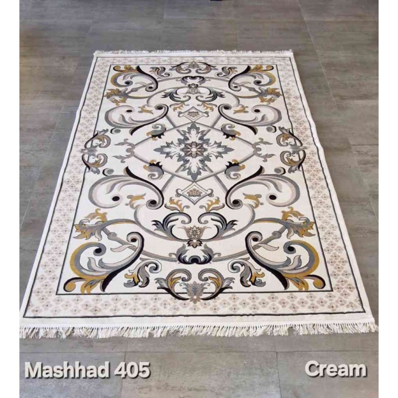 سجاد تركي فرنسي ملكي مشهد 405 كريم مقاس 300*400