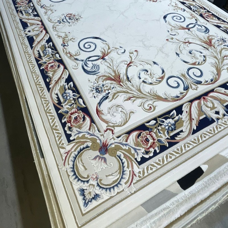 سجاد امور تركي F0810A كحلي مقاس 50*80 - سجاد تركي كلاسيك