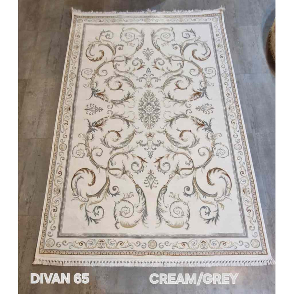 سجاد تركي ديفان 39465A كريم رصاصي مقاس 400*600 سجاد تركي ديفان 39465A كريم رصاصي مقاس 400*600