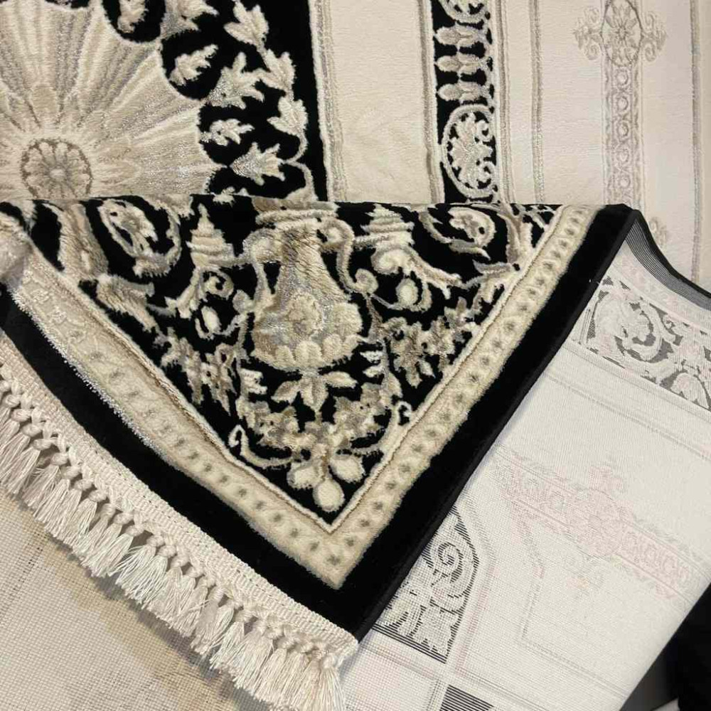 سجاد تركي ديفان 40989A اسود مقاس 80*150