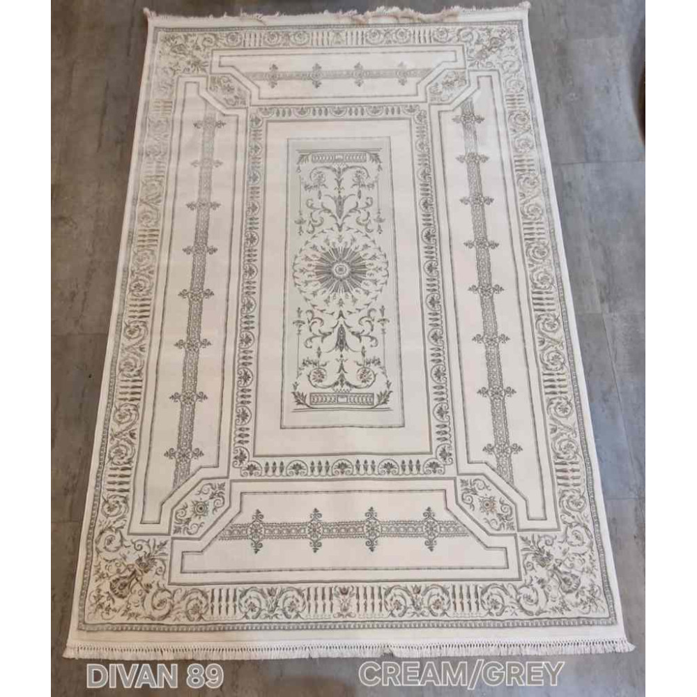 سجاد تركي ديفان 40989A كريم رصاصي مقاس 400*600 سجاد تركي ديفان 40989A كريم رصاصي مقاس 400*600