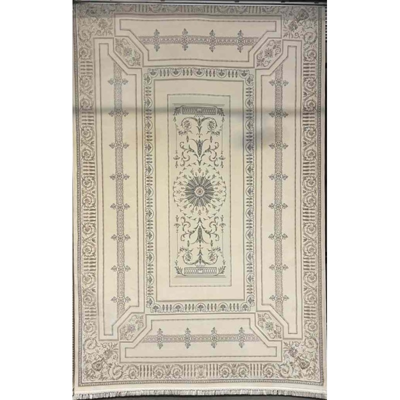 سجاد تركي ديفان 40989A كريم رصاصي مقاس 400*600