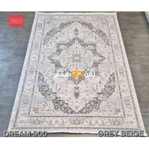 سجاد تركي بوهيمي دريم 900CD رصاصي بيج مقاس 80*150