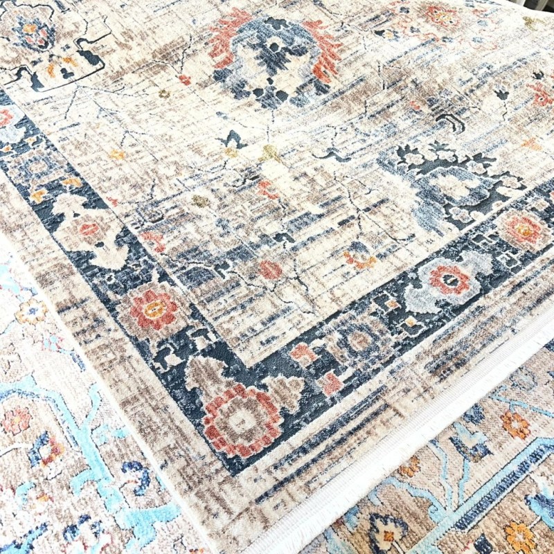 سجاد بوهيمي تركي امبيرا O297G بيج مولتي مقاس 50*80