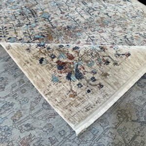 سجاد بوهيمي تركي امبيرا KP73A كريم سماوي غامق مقاس 250*350