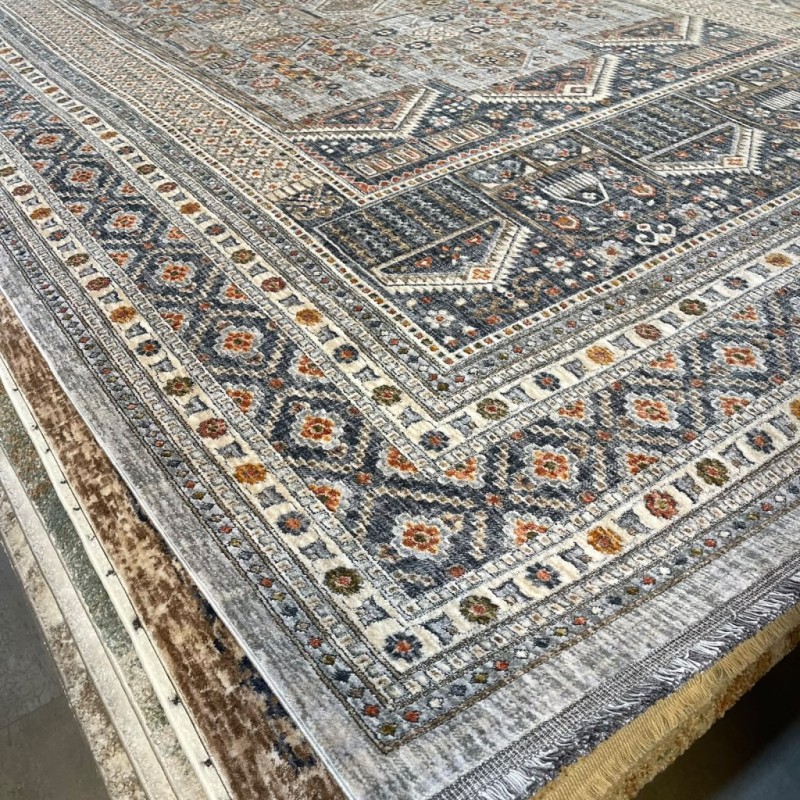 سجاد بوهيمي تركي امبيرا KO75A رصاصي فاتح مولتي مقاس 50*80