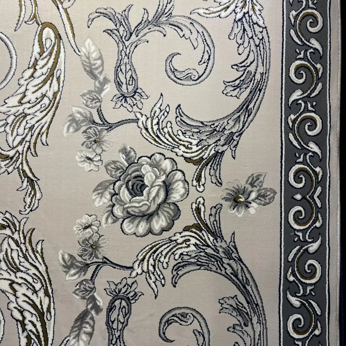 سجاد تركي جود نقش فرنسي 42001A رصاصي فاتح مقاس  400*400