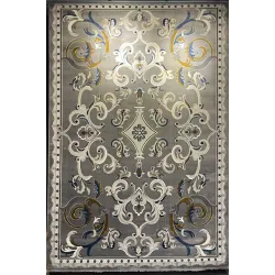 سجاد تركي جود نقش فرنسي 39207A رصاصي دائري مقاس 150*150