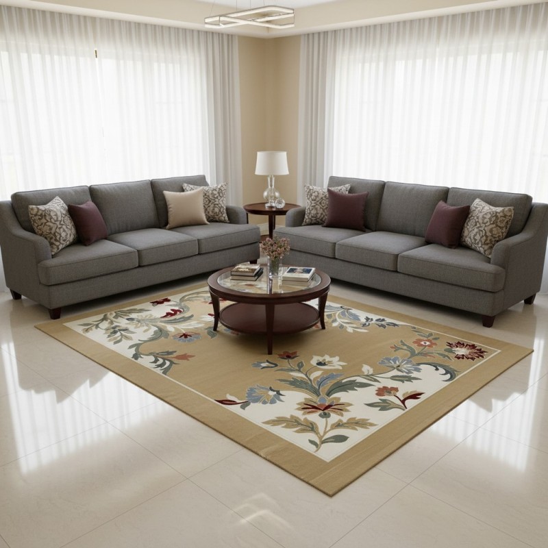 سجاد المصممين مايسترو تركي OL424A بيج غامق مقاس 80*150