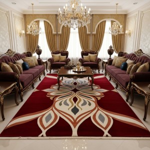 سجاد المصممين مايسترو تركي OL426A وردي عنابي مقاس 100*200