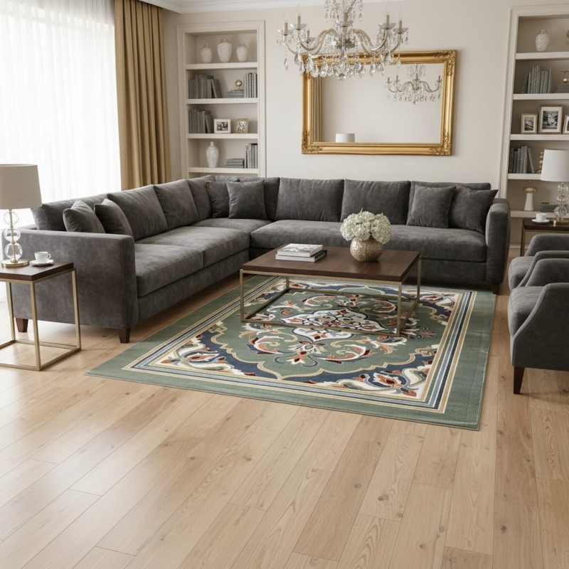 سجاد المصممين مايسترو تركي OL427A اخضر مقاس 100*200