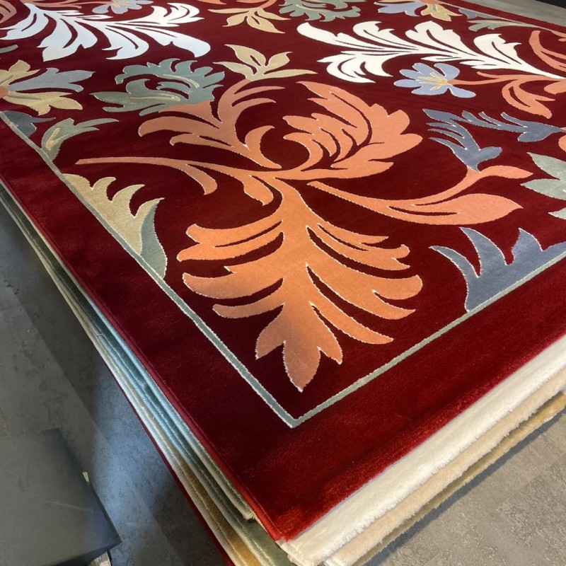 سجاد المصممين مايسترو تركي OL430A وردي عنابي مقاس 250*350