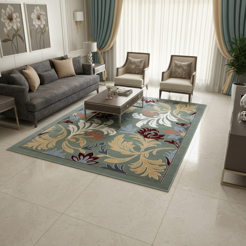 سجاد المصممين مايسترو تركي OL430A اخضر مقاس 400*500