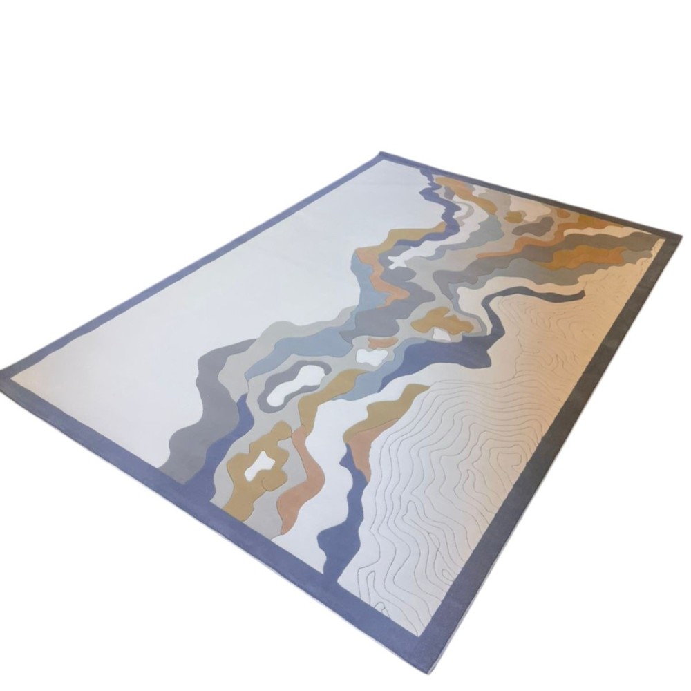 Turkish rug sahm N0364B JR 82 white 17 Blue size 400*600