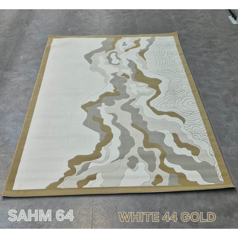 سجاد تركي سهم N0364B JR2 84 ابيض 44 ذهبي مقاس 100*300