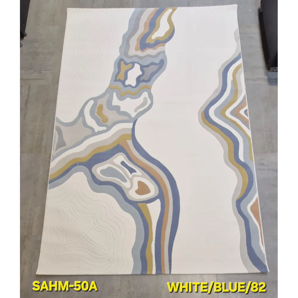 سجاد تركي سهم F0750A ابيض سماوي مقاس 80*150
