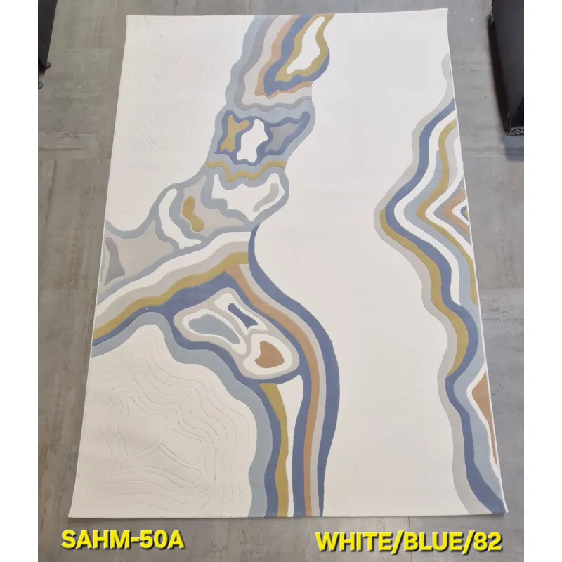 سجاد تركي سهم F0750A ابيض سماوي مقاس 300*400