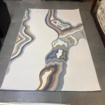 سجاد تركي سهم F0750A ابيض سماوي مقاس 100*300