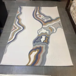 سجاد تركي سهم F0750A ابيض سماوي مقاس 80*150