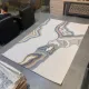 سجاد تركي سهم F0750A ابيض سماوي مقاس 80*150