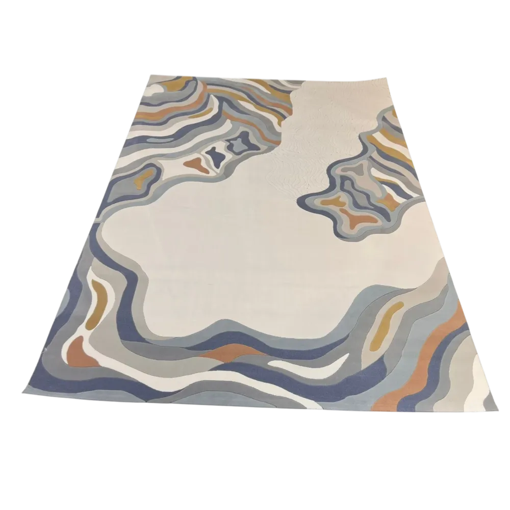 سجاد تركي سهم 0C992A ابيض سماوي مقاس 400*600