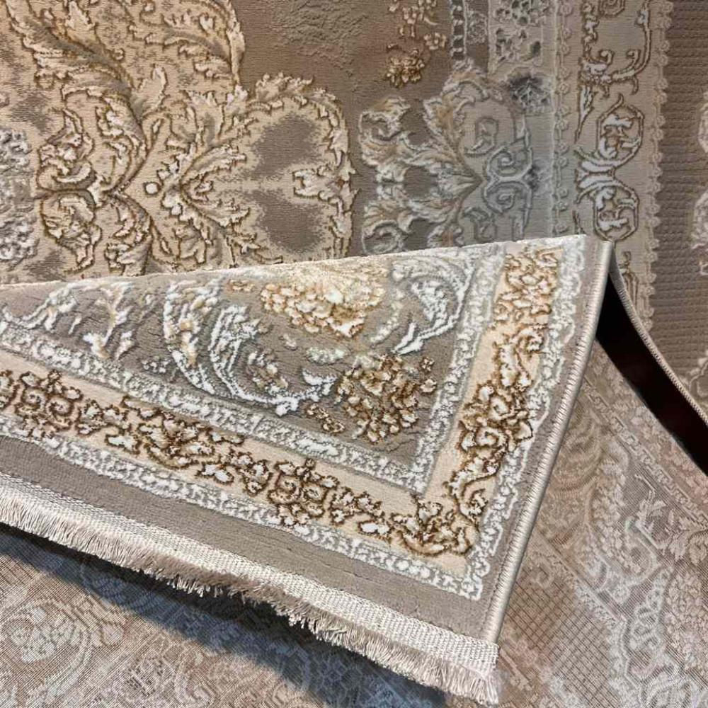 سجاد تركي سيلفر 24 بيج رصاصي فاتح مقاس 400*500